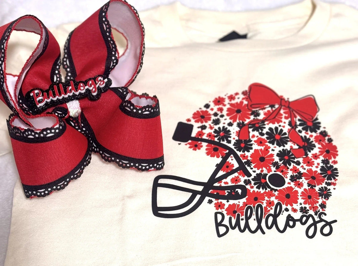 School and team embroidery example by Bow BAR